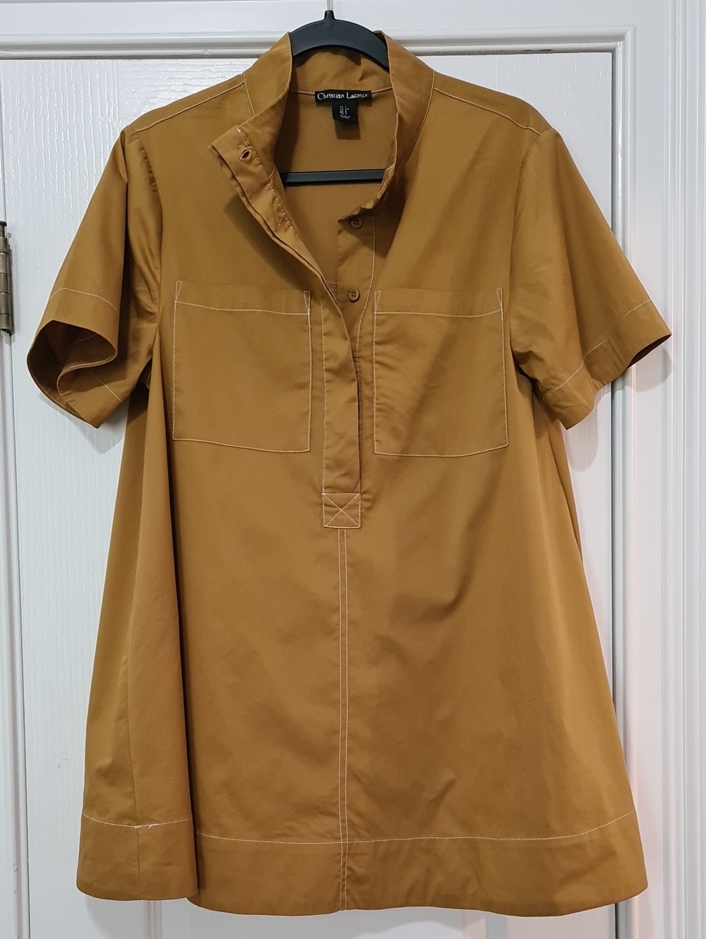 Christian Lacroix - Ochre Short-Sleeve Tunic Dress